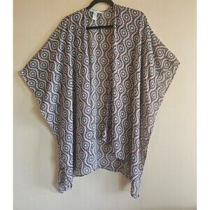 Cecico Beach geometric Bathing Suit Coverup Shawl - sz small